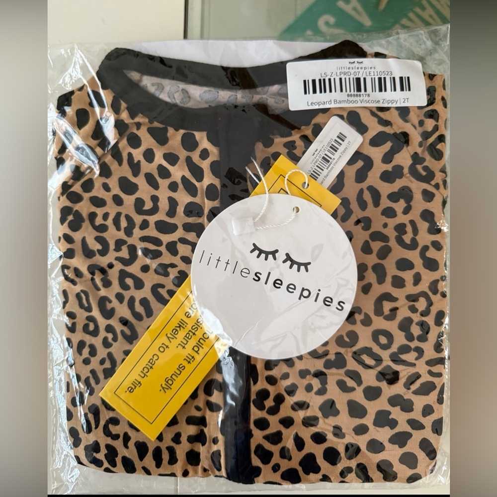 Little Sleepies Leopard Bamboo Zippy 2T